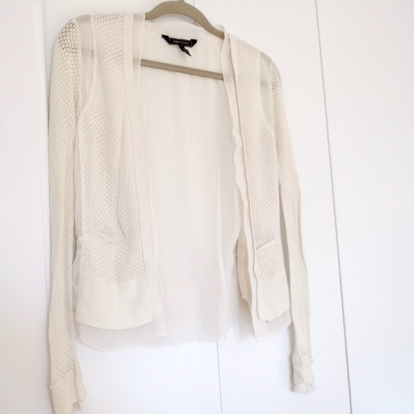 BCBG MAXAZRIA White Cardigan w/ lots of textures - Picture 2 of 8